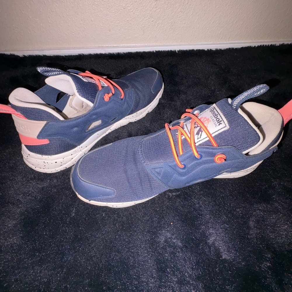 Reebok Blue and Pink Sneakers